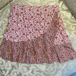 Floral, double print skirt